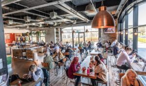 Coffee shop seating area